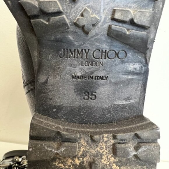 Jimmy Choo black leather boot whit crystal embellishments - Picture 8 of 8